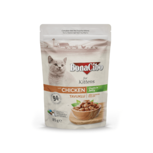 Bonacibo Kitten Cat Food - Chicken Chunks in Jelly 85g - Premium Wet Cat Food