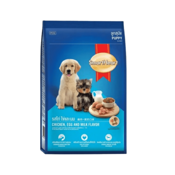 SmartHeart Dry Puppy Food - Chicken, Egg and Milk Flavor 8kg