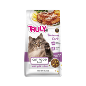 Truly Urinary Care Adult Dry Grain Free Cat Food with Beef and Yolk Cubes 1.5kg