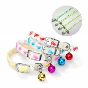 Adjustable Foot Print Radium Cat Collar