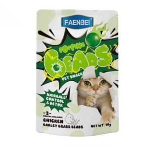 Faenbei Popping Beads Cat Snack with Chicken Barley Grass 70g