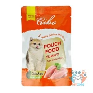GIBO Cat Pouch Food Chicken Flavor Shreds In Gravy 85g