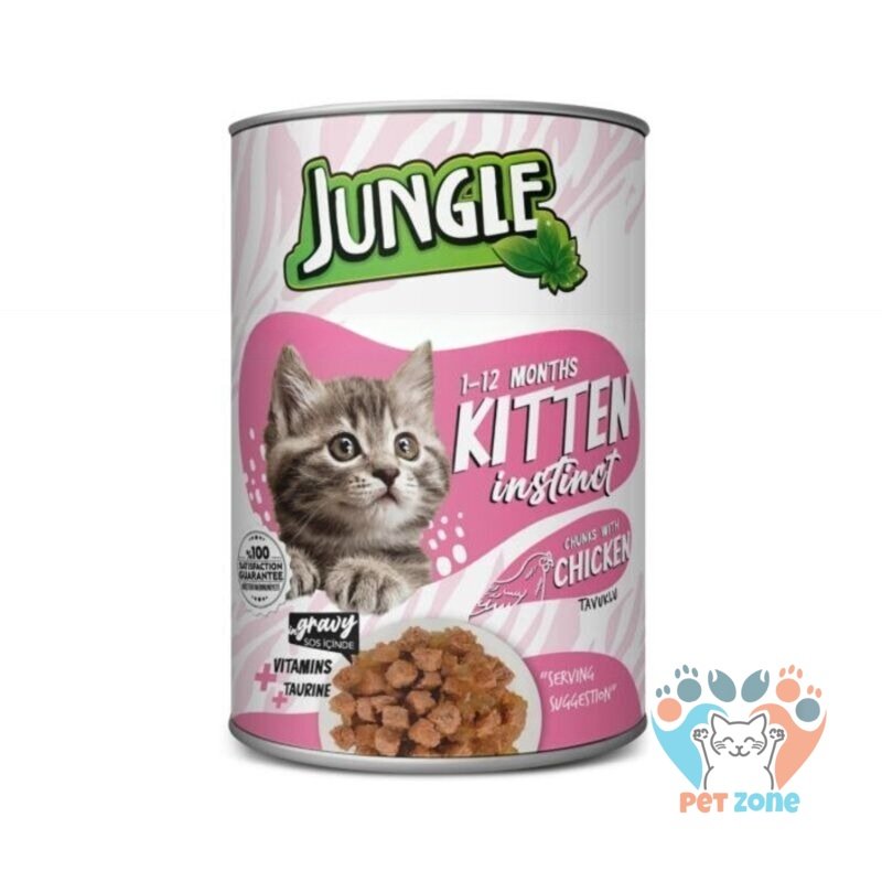 Jungle Junior Chicken Tavuklu Cat Canned food For Kitten 400gm