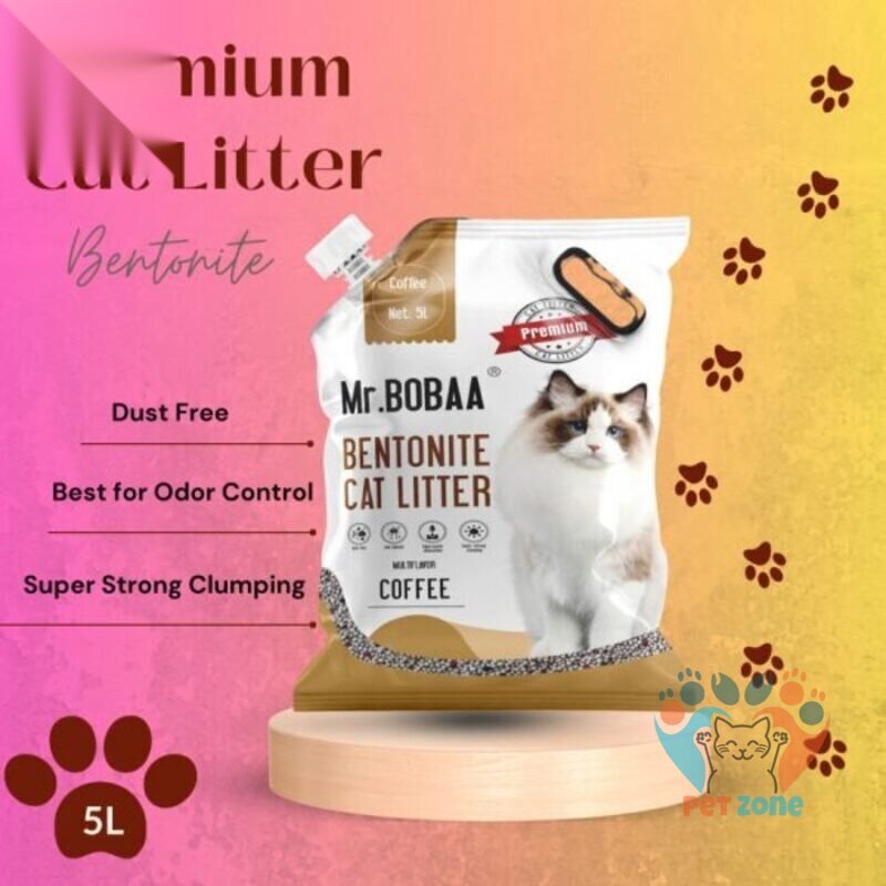 Mr. BOBAA Coffee Flavour Bentonite Cat Litter 5L