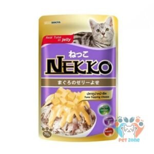 Nekko Cat Pouch Tuna Topping Cheese in Jelly 70g