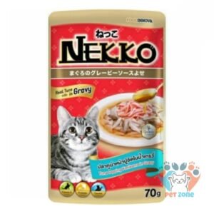 Nekko Cat Pouch Tuna topping Kanikama in Gravy 70g