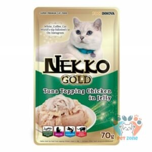 Nekko Gold Pouch Tuna Topping Chicken In Jelly 70g