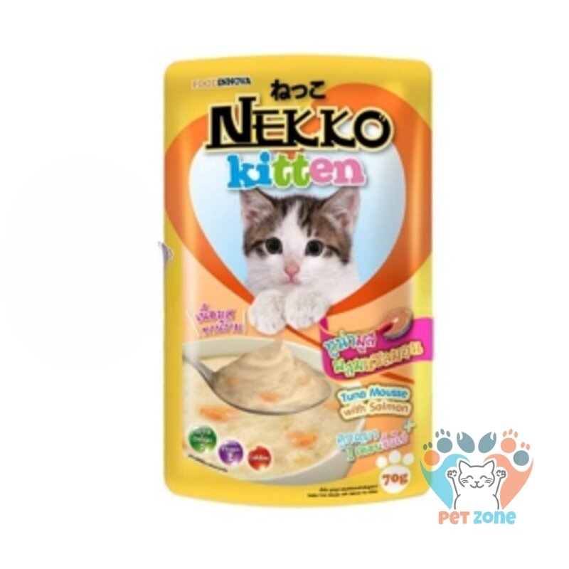 NEKKO Kitten Pouch Tuna Mousse with Salmon 70gm