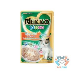 Nekko Kitten Pouch Tuna Topping Chicken Meat in Gravy 70g