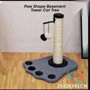 Paw Shape Basement Tower Cat Tree (KL0032)