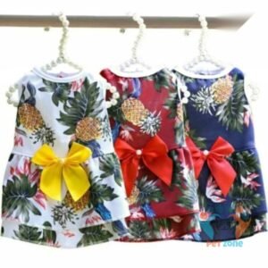 Pineapple Printed Female Pet Cat Dress /  Frock/ Dress ( No Exchange )