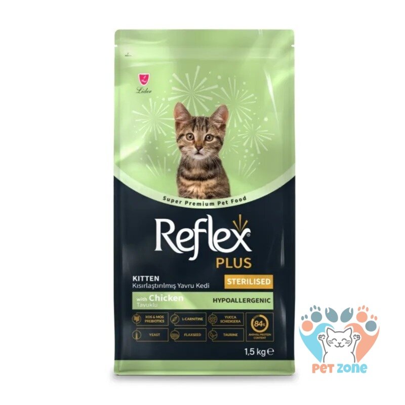 Reflex Plus Kitten Cat Food Sterilised with Chicken 1.5kg