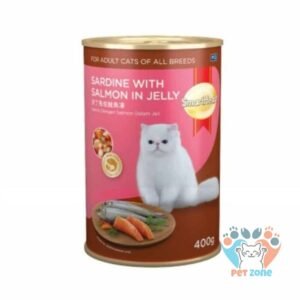 SmartHeart Cat Can Food Sardine with Salmon in Jelly 400g