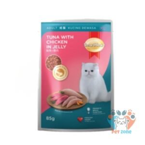 Smartheart Cat Pouch Adult 1+ Tuna with Chicken In Jelly 85g