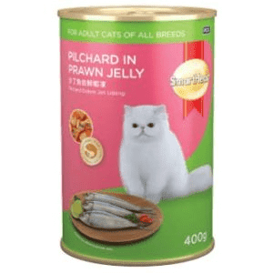 Smart Heart Cat Can Food with Plicherd in Prawn Jelly 400gm
